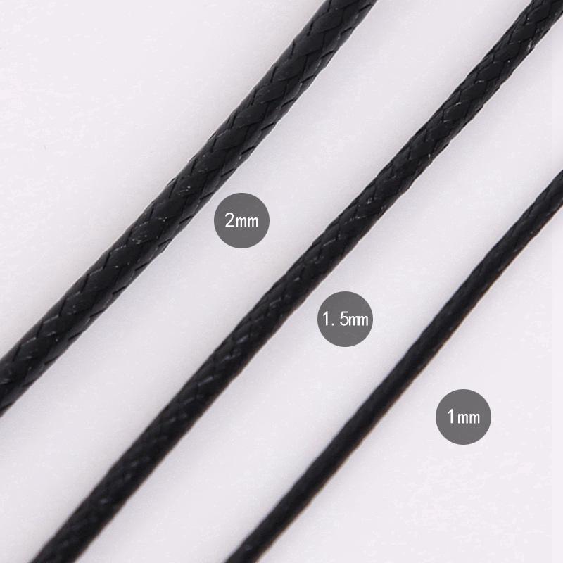 2mm Korean Waxed Cord Faux Leather Necklace Rope for DIY Jewelry Making & Bracelets.