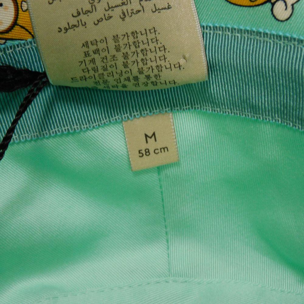 Used 9539 Animal Print Bucket Hat 736960 4HAX3 8469 7919 M 22.8" Banana and Dog All-Over Print Pastel GG Cotton Light