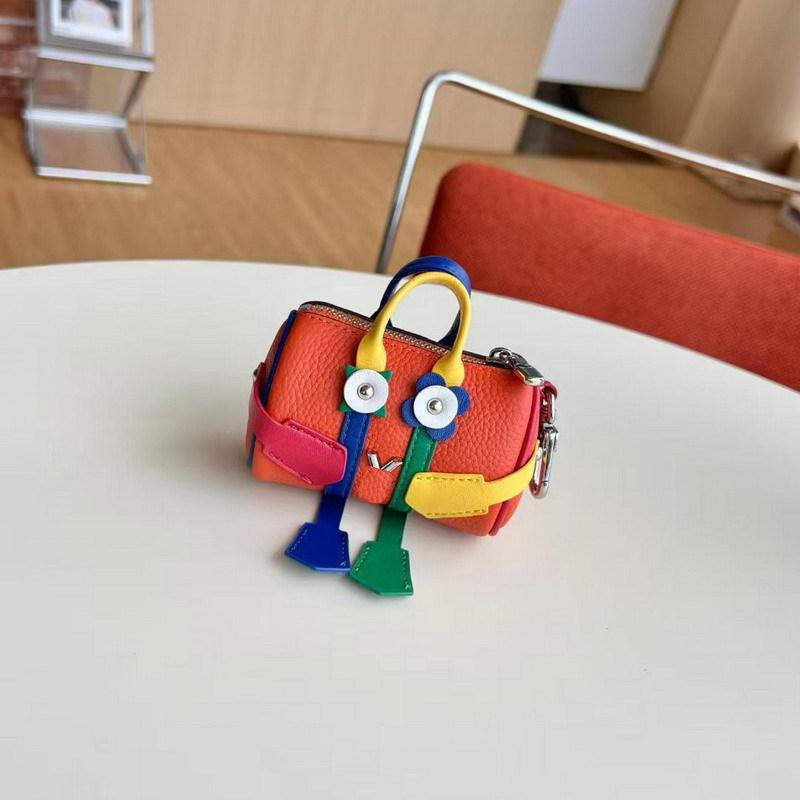 

26 New Pillow Bag Pendant Robot With Zipper Keychain Mini High Beauty Earphone Mouth Red Envelope 9.5cm помаранчевий