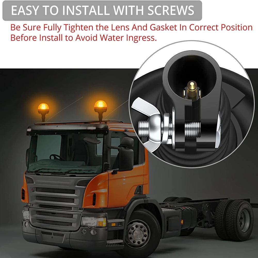 LED Rotating Warning Light for John Deere Tractor Truck Flashing Amber Flexible Emergency Strobe Lamp Beacon Forestry