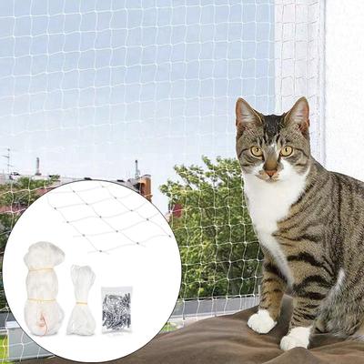 Cat Safety Protection Fence Pet Anti-Fall Netting Fence Cat Dog Nylon Protective Transparent Mesh Nylon Balcony Protective Fence