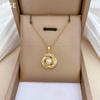Necklace Earrings Set Light Luxury Full Of Diamonds Pearl Flowers Personality Temperament Banquet Earrings Item Group