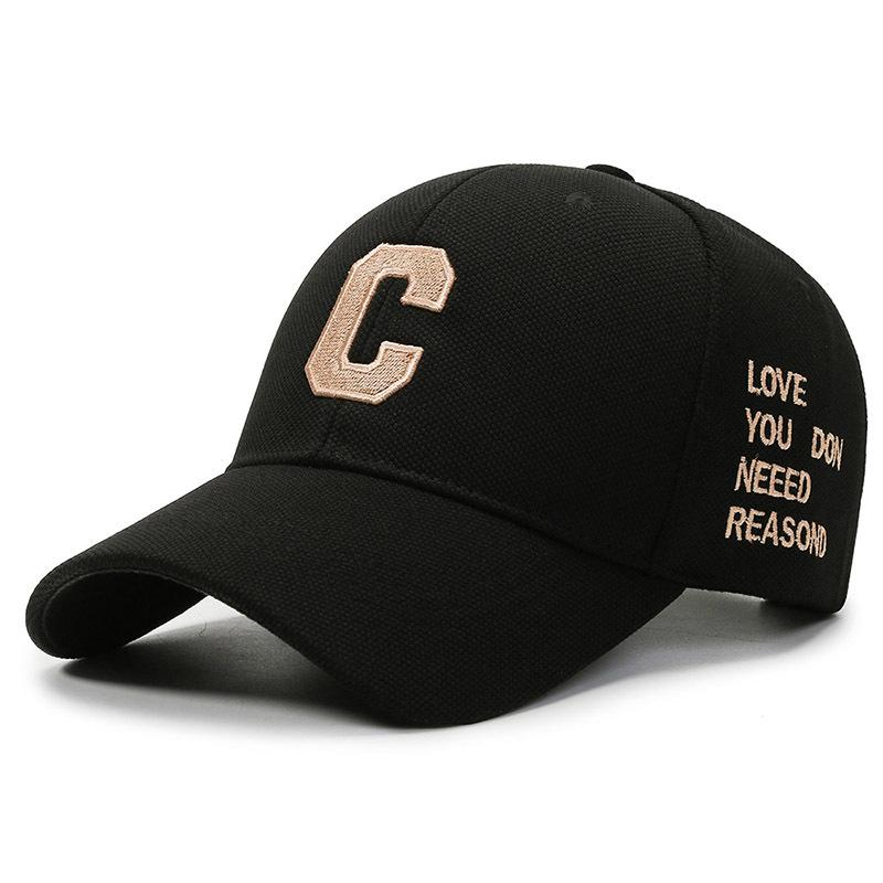 Blue men and women couple baseball cap embroidery letter trend casual cap sun protection