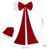 Velvet Wine Red Extra Large Christmas Tree Bow Decoration