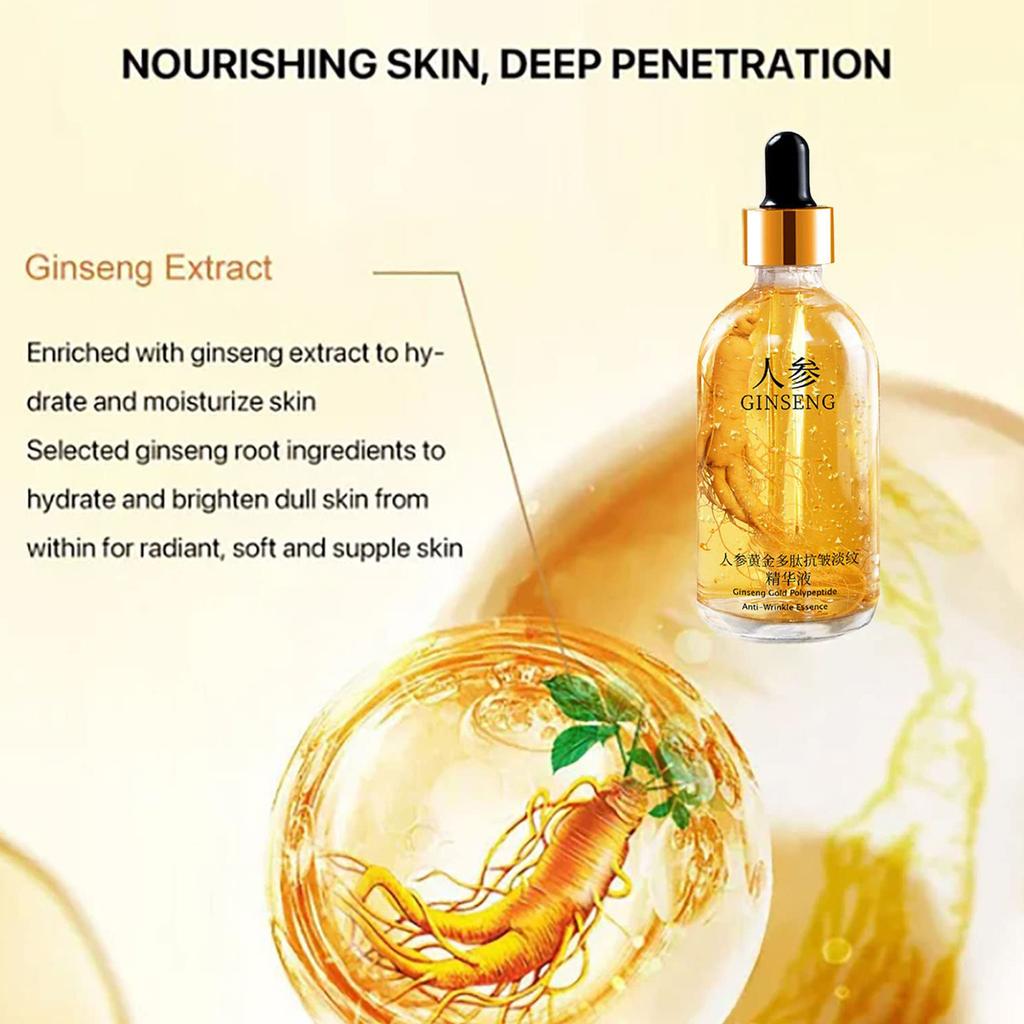 Inseng Polypeptide -Ageing , Ginseng Gold Polypeptide -Wrinkle , Ginseng , For Tightening Sagging Skin Reduce Fine Lines 100ml