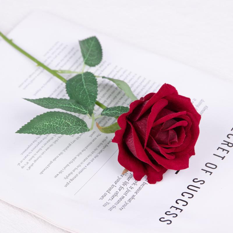 Artificial Rose, Single Hand Feel Velvet Rose, Waterfall Flower Wall, Home and Wedding Decoration Arrangement, Artificial Flower