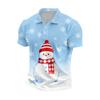 Men's Relaxed Fit Christmas Print Short Sleeve T-Shirt for Casual Holiday Wear