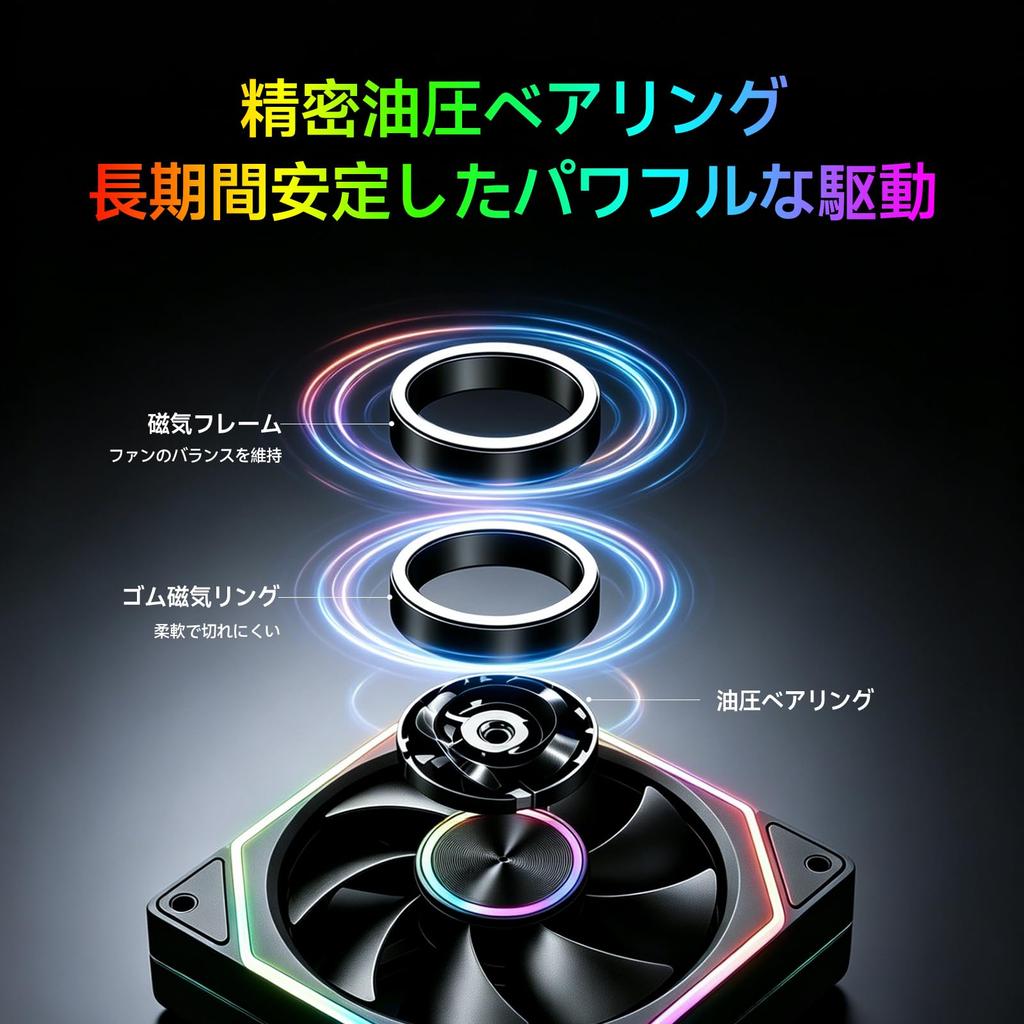 BOMORI Case Fan 120MM PC Fan Wireless Joint 4Pin PWM 5V 3Pin ARGB Hours Operating LED Lights Ultra Wide LED Strip Light CD Textured Shaft Compatible