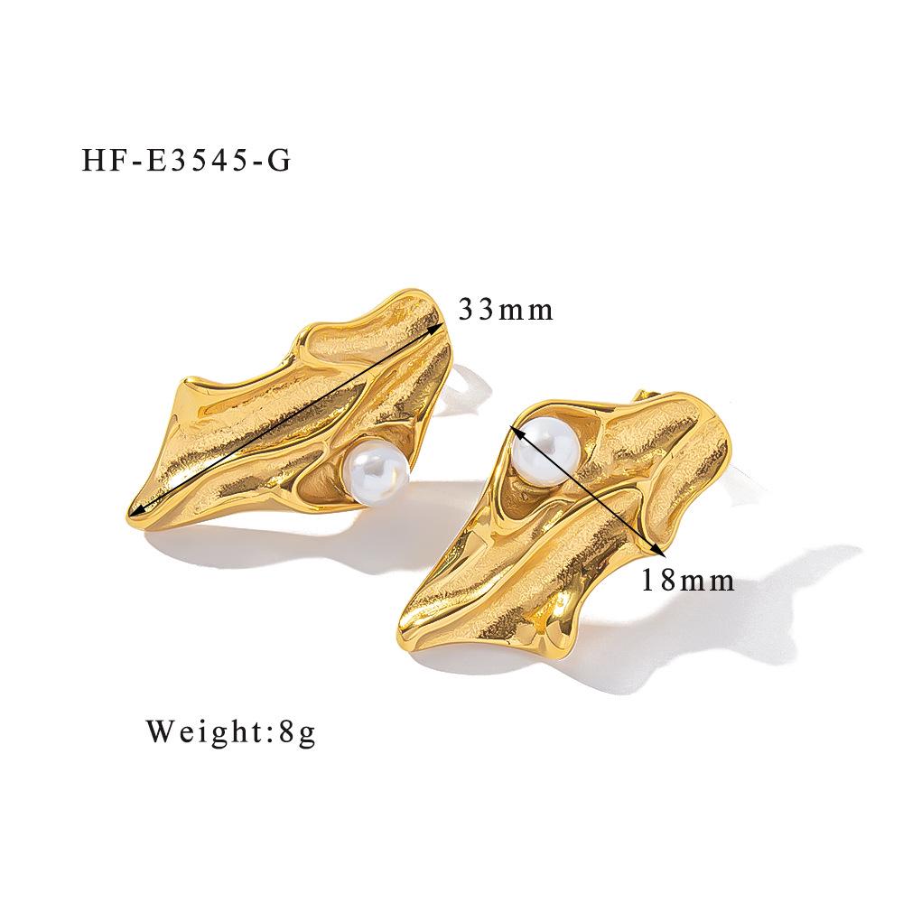 Geometric Zircon Retro Women's 18K Titanium Steel Earrings 2024