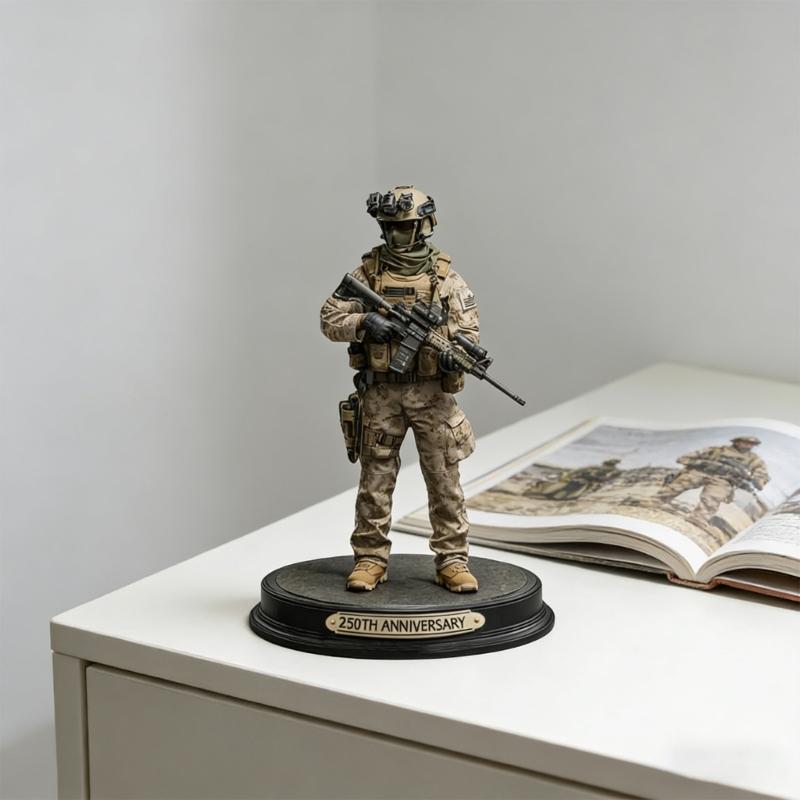 American 250th Anniversary Patriotic Soldier Commemorative Acrylic Desktop Souvenir Decors for Celebration and Gifting