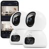 Dual Lens Pet Monitoring Security Indoor Blurams Dual 3MP 2K Full Color Night Automatic Smartphone Connectivity 2-in-1 & One-Touch Audio Camera,
