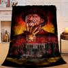 1PC Halloween Horror Night Flannel Blanket Gift, Suitable for Both Men And Women, Soft Ideal for Beds And Sofa, Birthday Or Christmas Gift