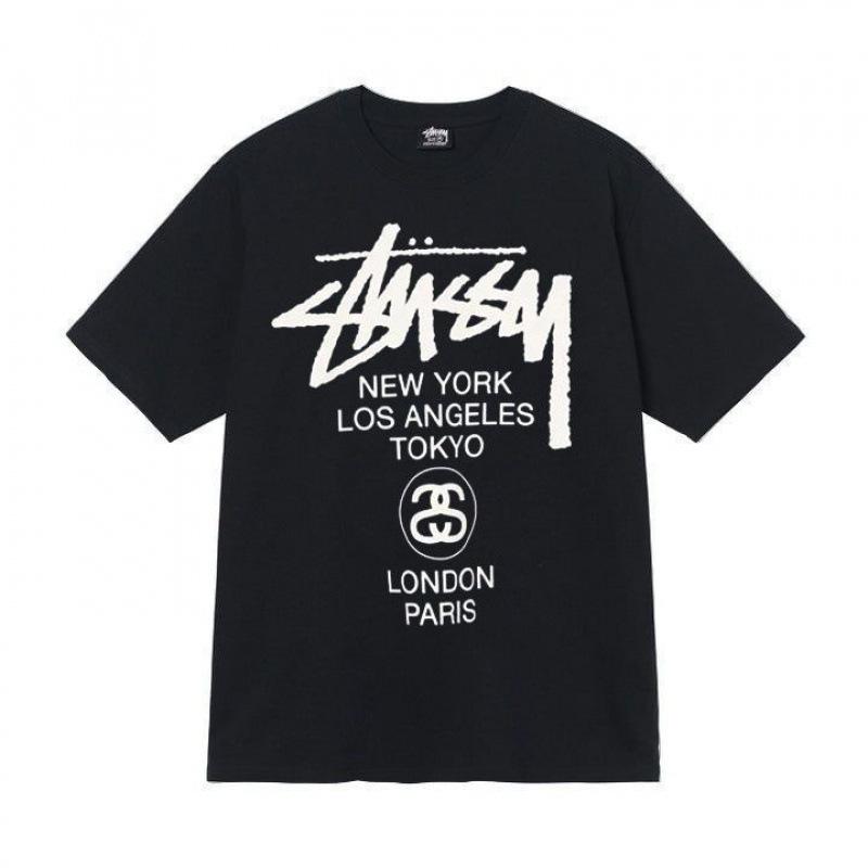 Grenzüberschreitende europäische und amerikanische Trendmarken, eine Vielzahl bedruckter Herren- und Damen-Kurzarm-T-Shirts, 220 Gramm lockere Streetwear-T-Shirts