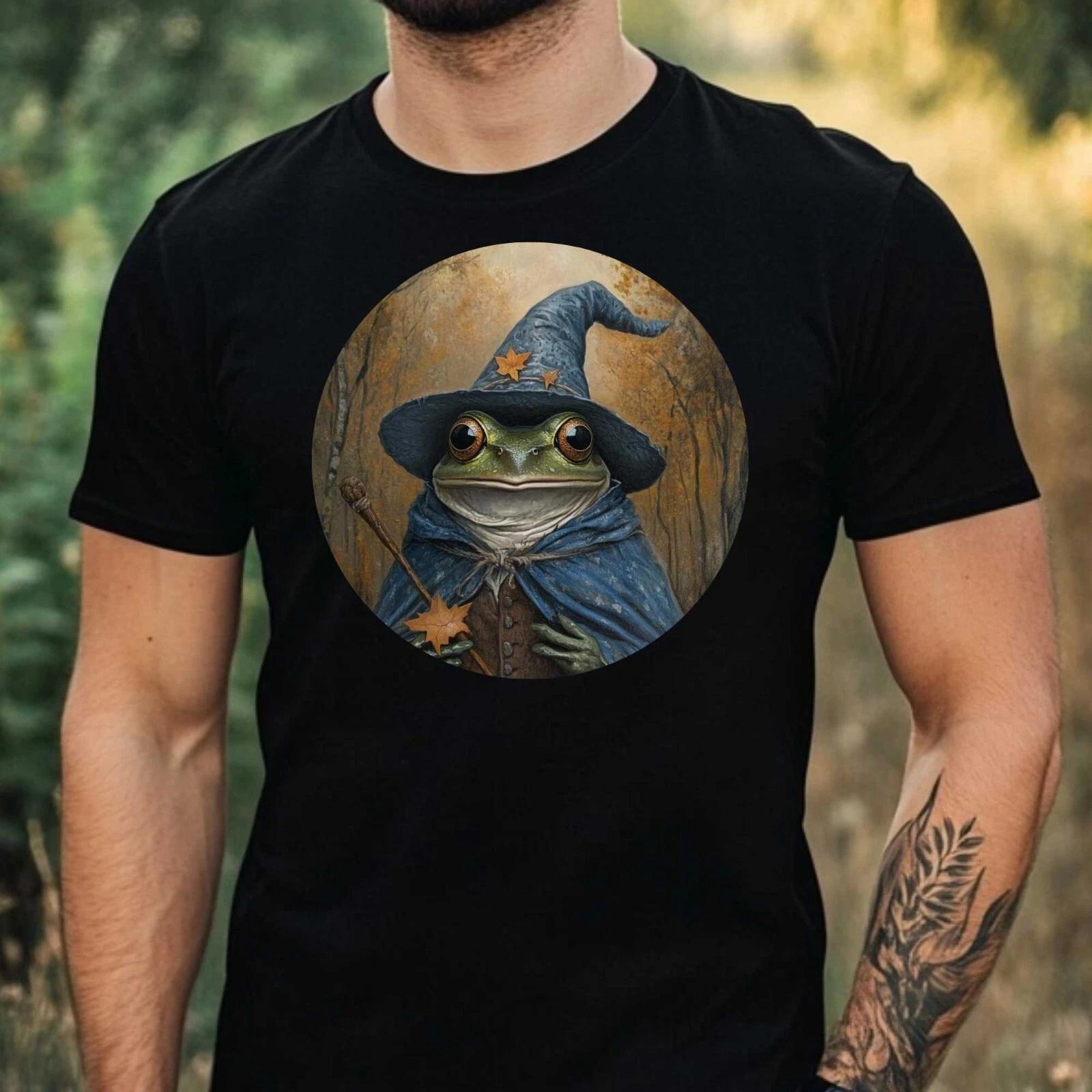 T-Shirt Herren Frosch Zauberer Motiv Baumwolle Größe XS bis 5XL XXL