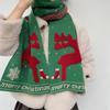 Korean Style Reindeer Knitted Cashmere Scarf - Unisex Winter Festive Neck Warmer