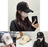 Trendy Black Letter Embroidered Baseball Cap Adjustable Cotton Summer Hat