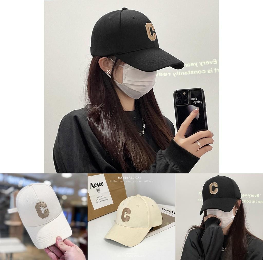 Trendy Black Letter Embroidered Baseball Cap Adjustable Cotton Summer Hat