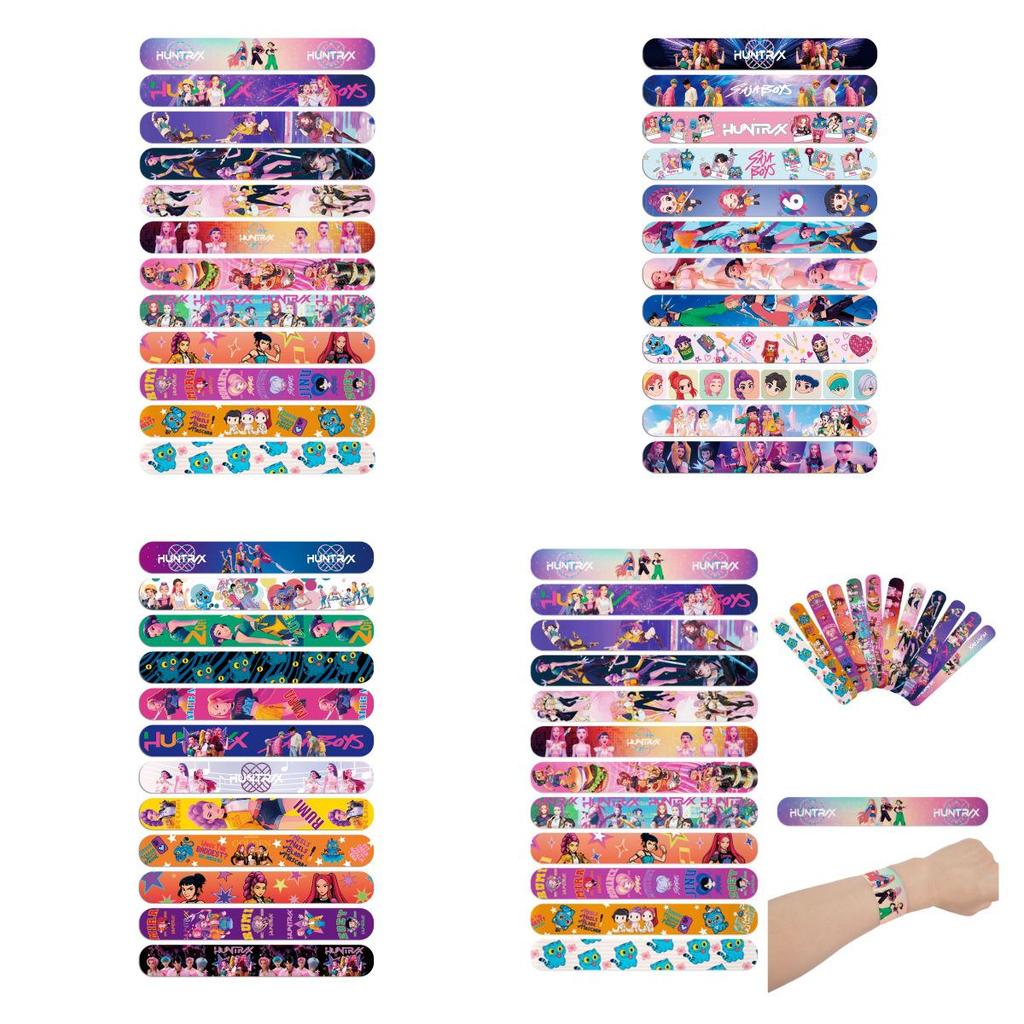KPOP Monster Hunter Witch Slap Bracelet for Kids - Anime Cartoon PVC Party Gift, Inspired by KDA Neon.