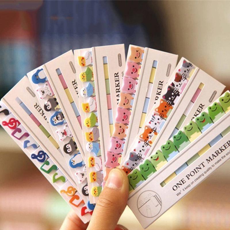 2Pcs Desenho Animado Animal Urso Gato Coração Sapo Adesivo Material Escolar Escritório