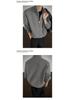 Men's Autumn Knit Cardigan - Loose Casual Stand Collar Jacket with Long Sleeves and Half High Collar Zipper.
