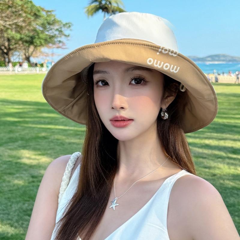 Wide Brims Summer Bucket Hat With Sun Protections Lightweight Polyester Hat For Beach Cycling Travel Outdoor Activities