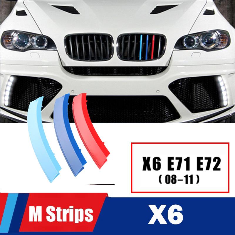 MLKK4 M Power Front Grille Trim Strips For BMW X1 X2 X3 X4 X5 X6 X7 F48 F49 E84 F39 F25 F26 G01 G02 F15 E70 G05 F16 E71 E72 G07 Z4 E89