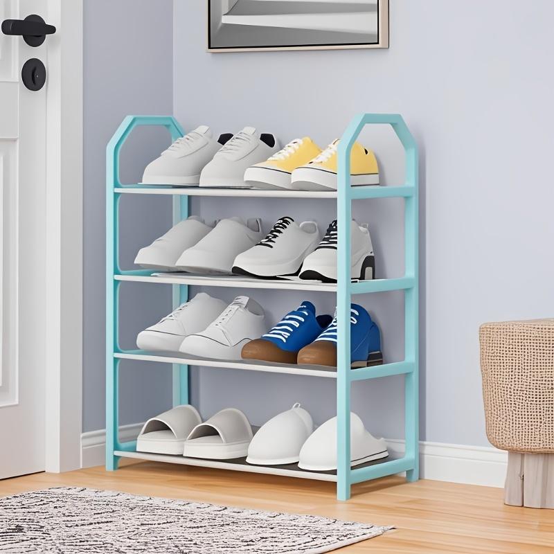 

4 Floor Assembly Creative Home Shoe Rack Dormitory Door Storage Rack Storage Shoe Cabinet Components Home Supplies Bathroom синій