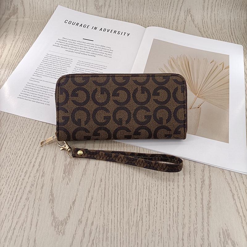 European & American Fashion Large Capacity Zipper Clutch Wallet - Multi-Card Slot, Simple, High-End Design