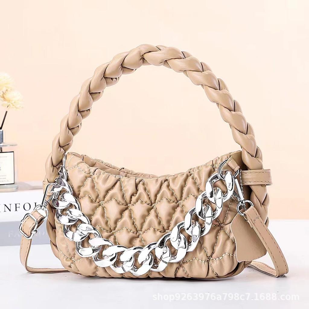 

Fashionable And Versatile Everyday Handbag With Unique Wrinkle Design For Women хакі