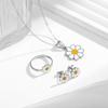Daisy Stainless Steel Adjustable Flower Ring with Niche Design