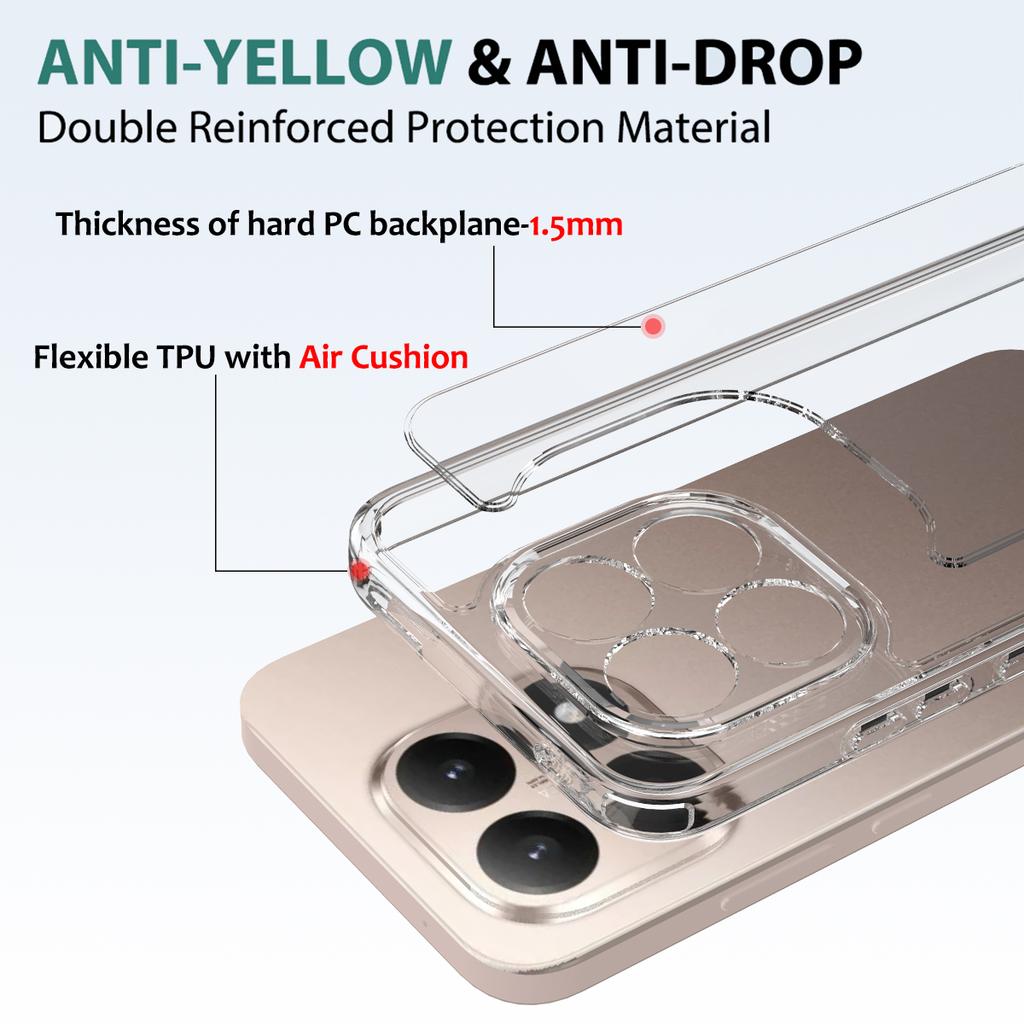 For Xiaomi 17 Clear Phone Case TPU+Acrylic Shockproof Phone Back Cover