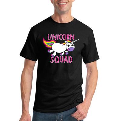 Unicorn Squad Men Colorful T Shirt Graphic Animal T