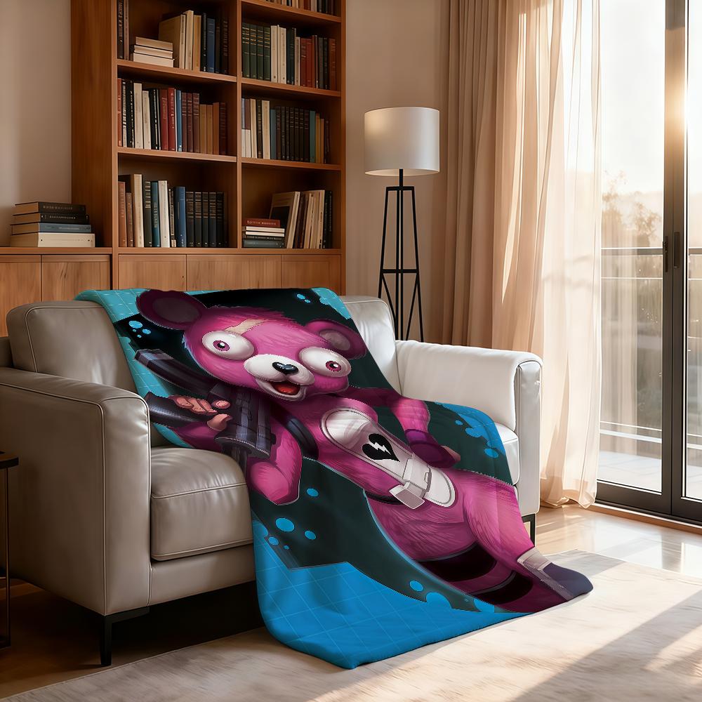 F-FORTNITE-S Cuddle Team Leader Blanket Soft Throw Blanket for Home Bedroom Bed Sofa Picnic Travel Office RestCover Blanket Gift