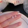 S925 Silver Stud Earrings Women's Ear Hole Earrings Niche Design Earbone Studs High-end Earrings