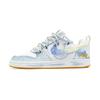Court Borough Rippling Blue Waves Suede Low Top Skateboard Shoes Men's White Blue 844881-100(Team1068-)