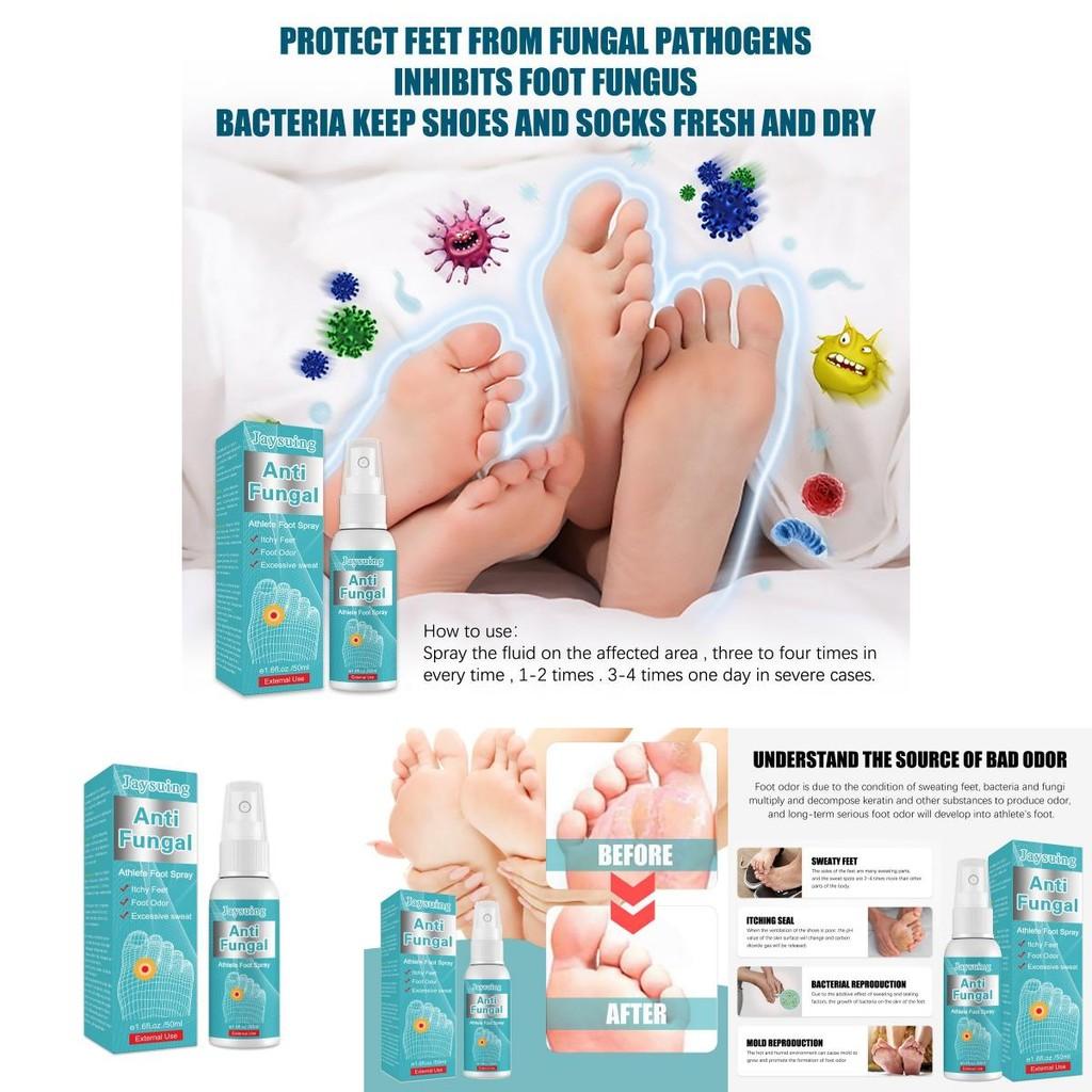 Jaysuing Athlete Foot Spray For Odor And Itching Relief With Soothing Freshness 50ml