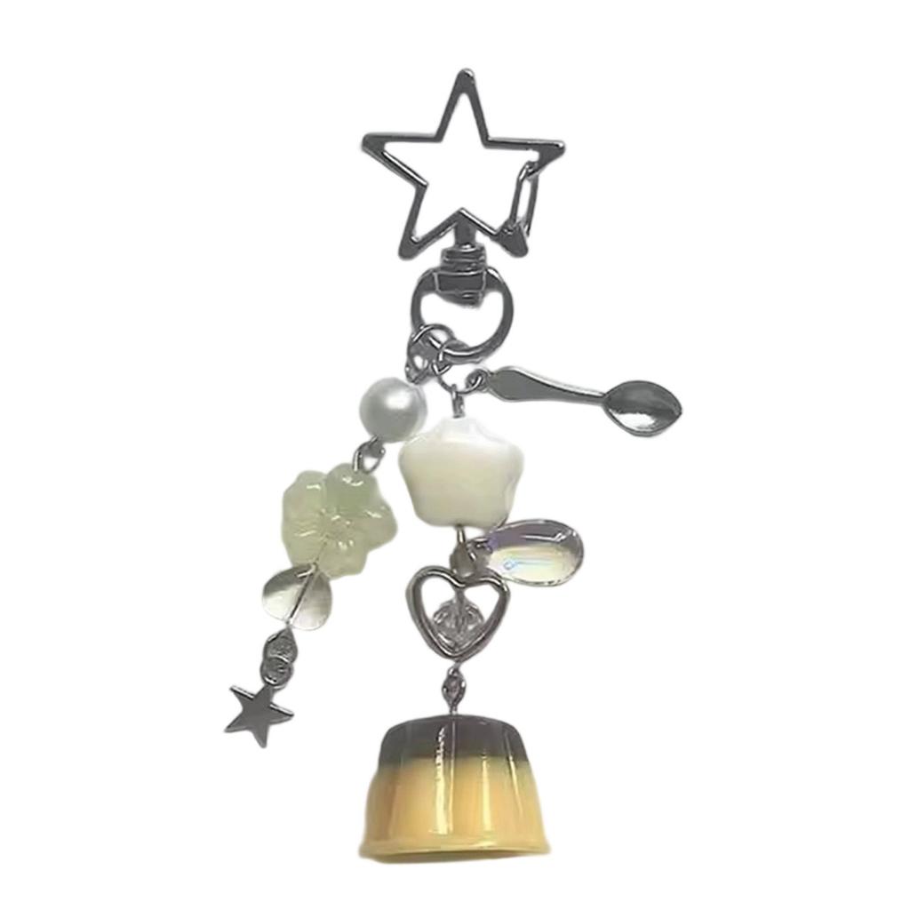 Retro Y2K Jelly Acrylic Keychain Charm Hanging Decoration for Bags Phones and Gifts Soft Lightweight Accessory