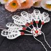 1PC Elegant Performance Flower Soft Gloss Alloy Hairpin Ethnic Style Hairpin