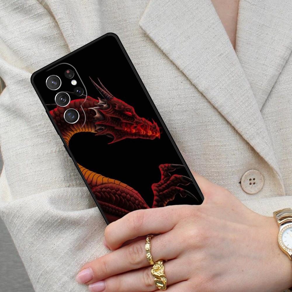 Red Dragon Cell Phone Case for Samsung Galaxy S26 Ultra S25 S24 S23 S22 S21 S20 Note10 Cover