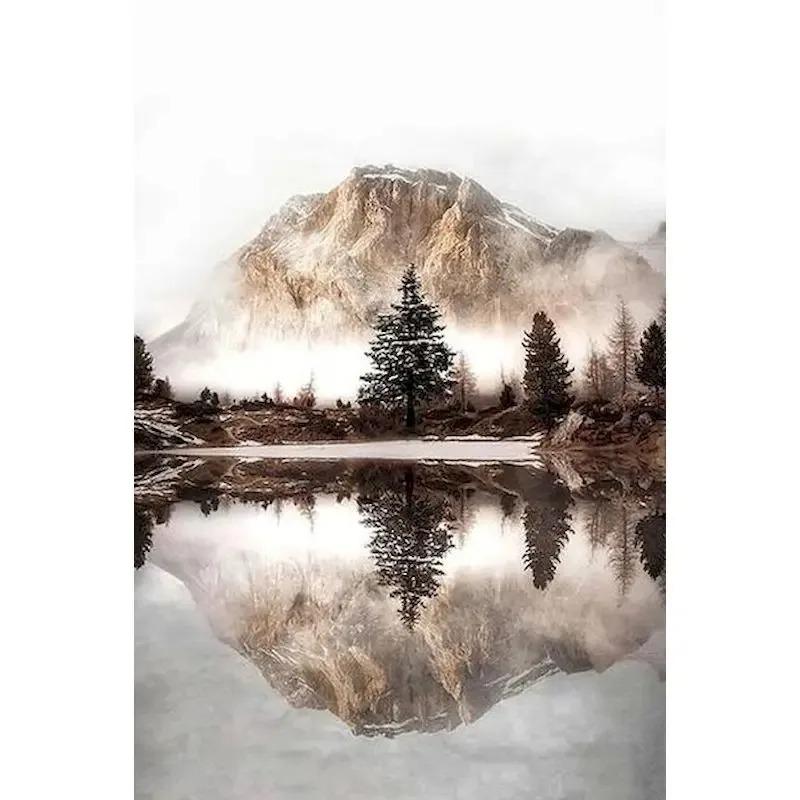 GATYZTORY Oil Picture By Numbers Nature Landscape Drawing Canvas Wall Art Oil  By Numbers Home Decor Gift