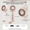 9H Runtime 4 Speeds Personal fan Handheld Small Fan  Fits 8-12mm Umbrella