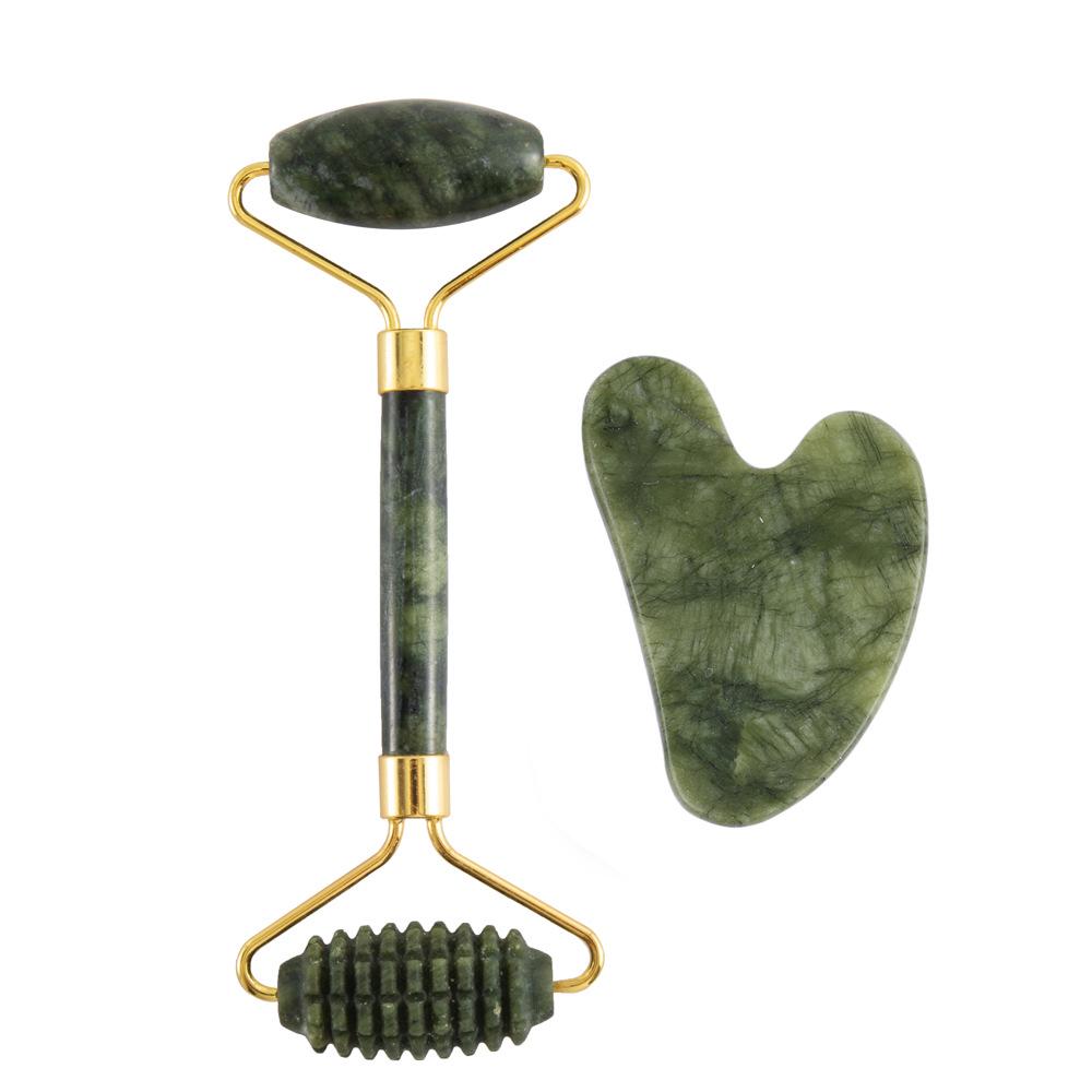 Jade Roller & Gua Sha Facial Massage Three-Piece Set