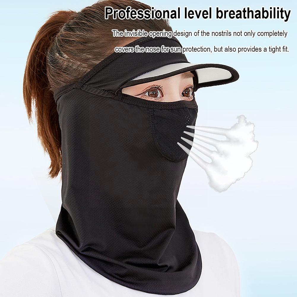 Summer Sunscreen Hat Quick Drying Fishing Trips Cap Face Neck Cover Sunshade Cap UV Resistant Visor Mask Designed For Outside Hat Sh Practical Use