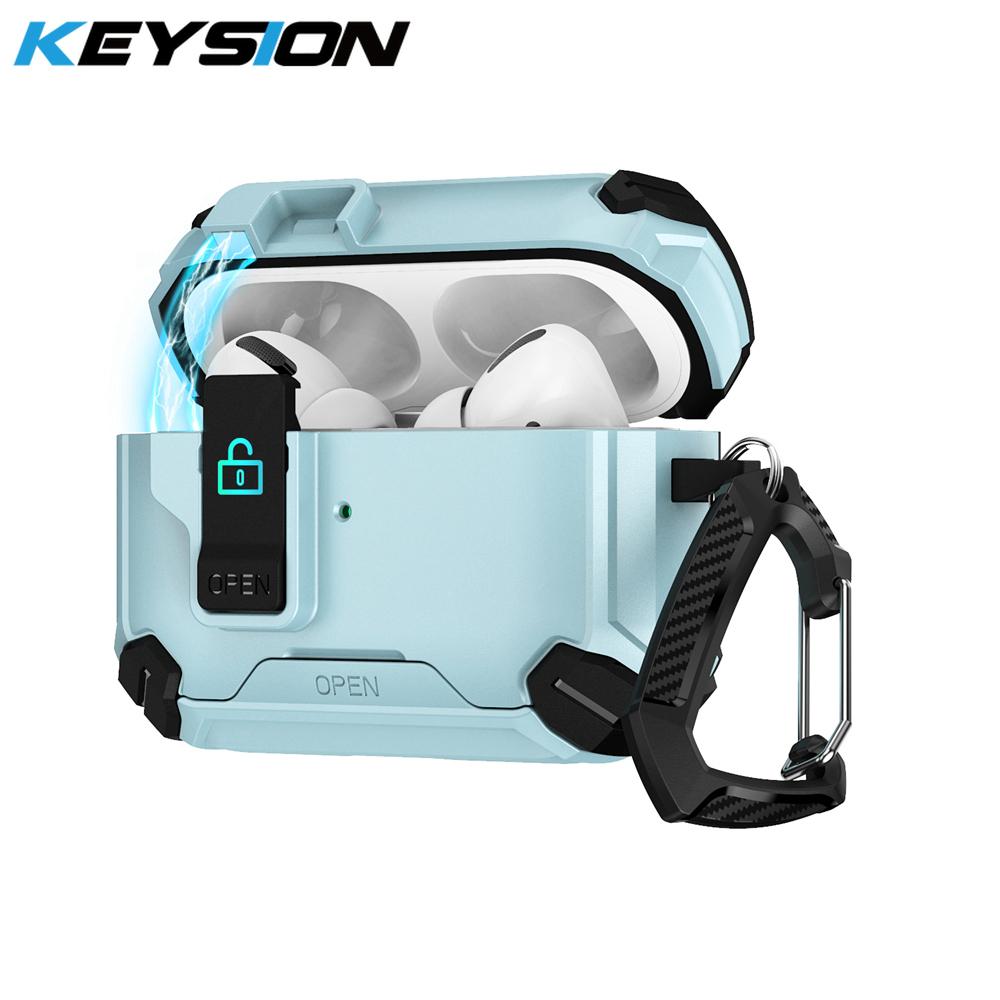 KEYSION Magnetic Automatic Switch Earphone Case for Airpods Pro 3 Pro 2 Shockproof Phone Stand Headphone Cover for AirPods 4 3 2 1