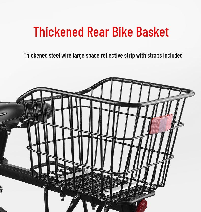 Folding Rear Bike Cargo Basket: Large Capacity Mountain Bike Luggage Rack