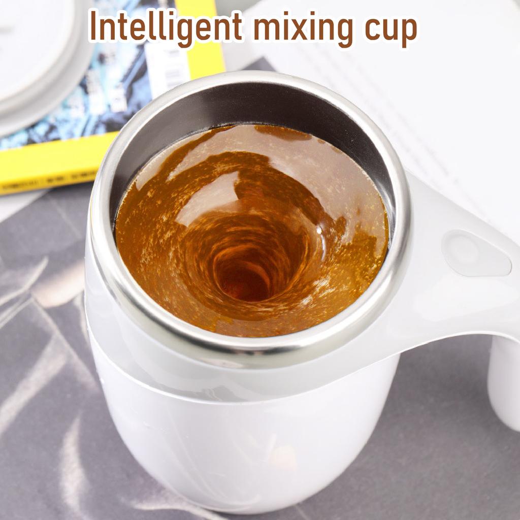 D2 Self Stirring Mug Electric Magnetic Rotating Mixing Cup Automatic Metal Cup for Coffee Milk Rotating Electric Milk Coffee Cup