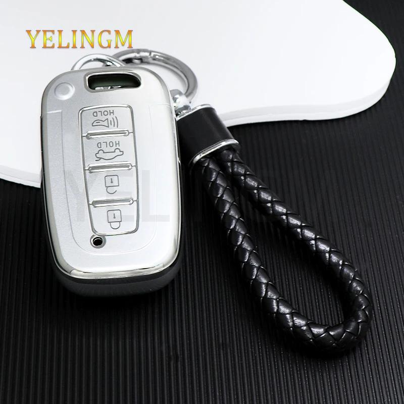 3/4 Buttons Shell Fob Car Key Case For Kia Hyundai Equus Optima K5 Forte Opirus Rohens Ix35 Soul Sorento Mohave Borrego Cover