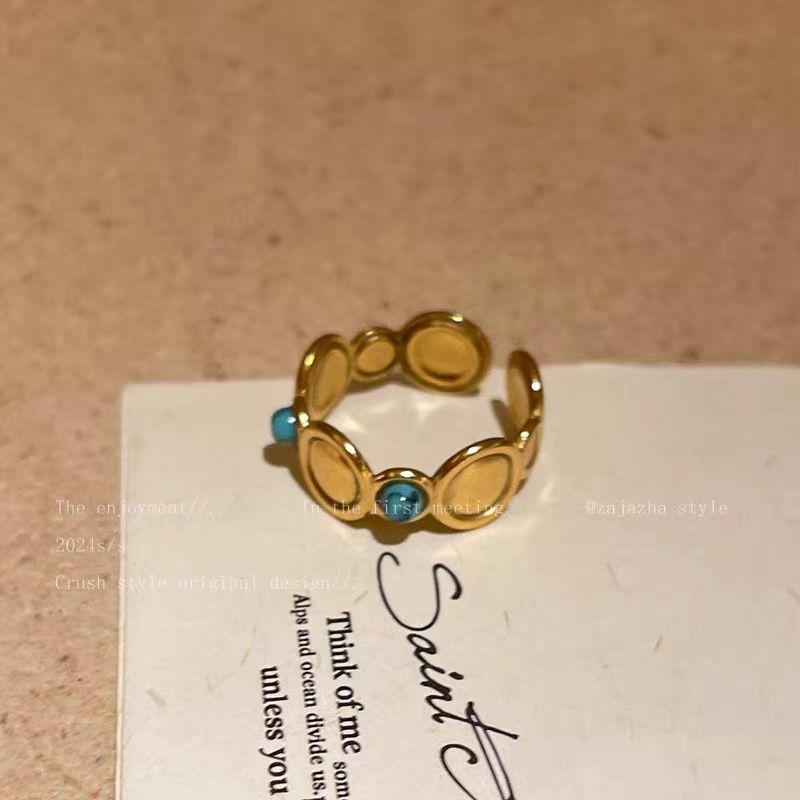 Anti-greenstone Open-ring for Women, A Personalized Ring for The Index Finger, A Light Luxury and Niche Style, Suitable for Multiple Finger Wearings.