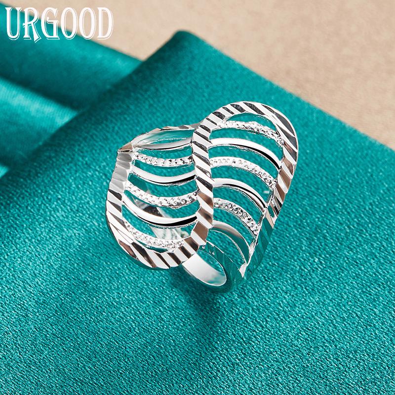 

925 Sterling Silver Jewelry Charm Ring 10#