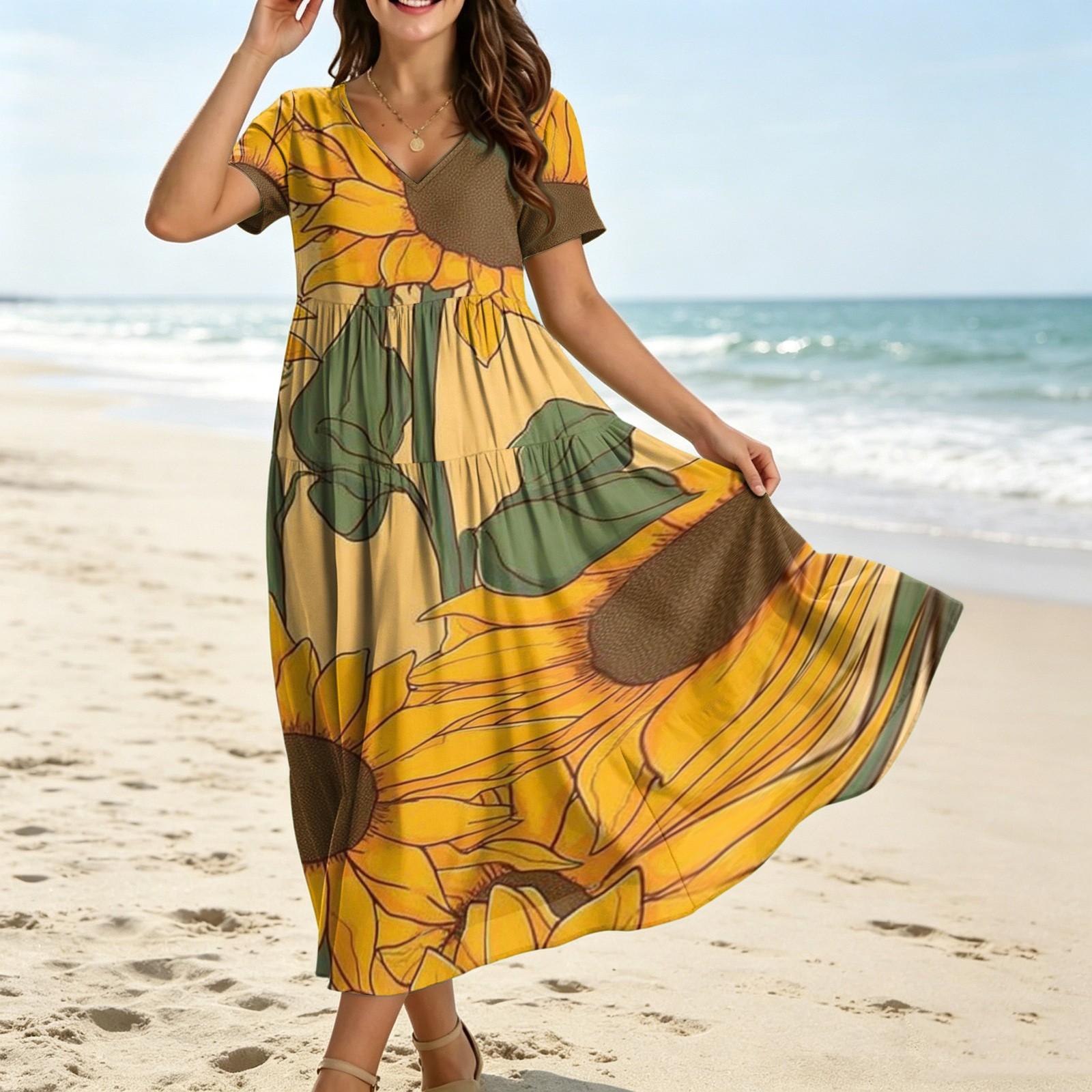 Maxi Dresses for Women Boho Maxi Dress Floral Maxi Dress Maxi Dress With Sleeves Womens Maxi Dress Summer Maxi Dress L